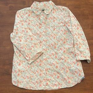 L.L. Bean Women’s Floral Button Down, Size S, Excellent Condition!! Cute!!